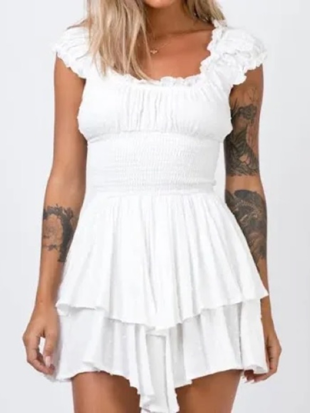 Princess Polly White Mini Dress Romper